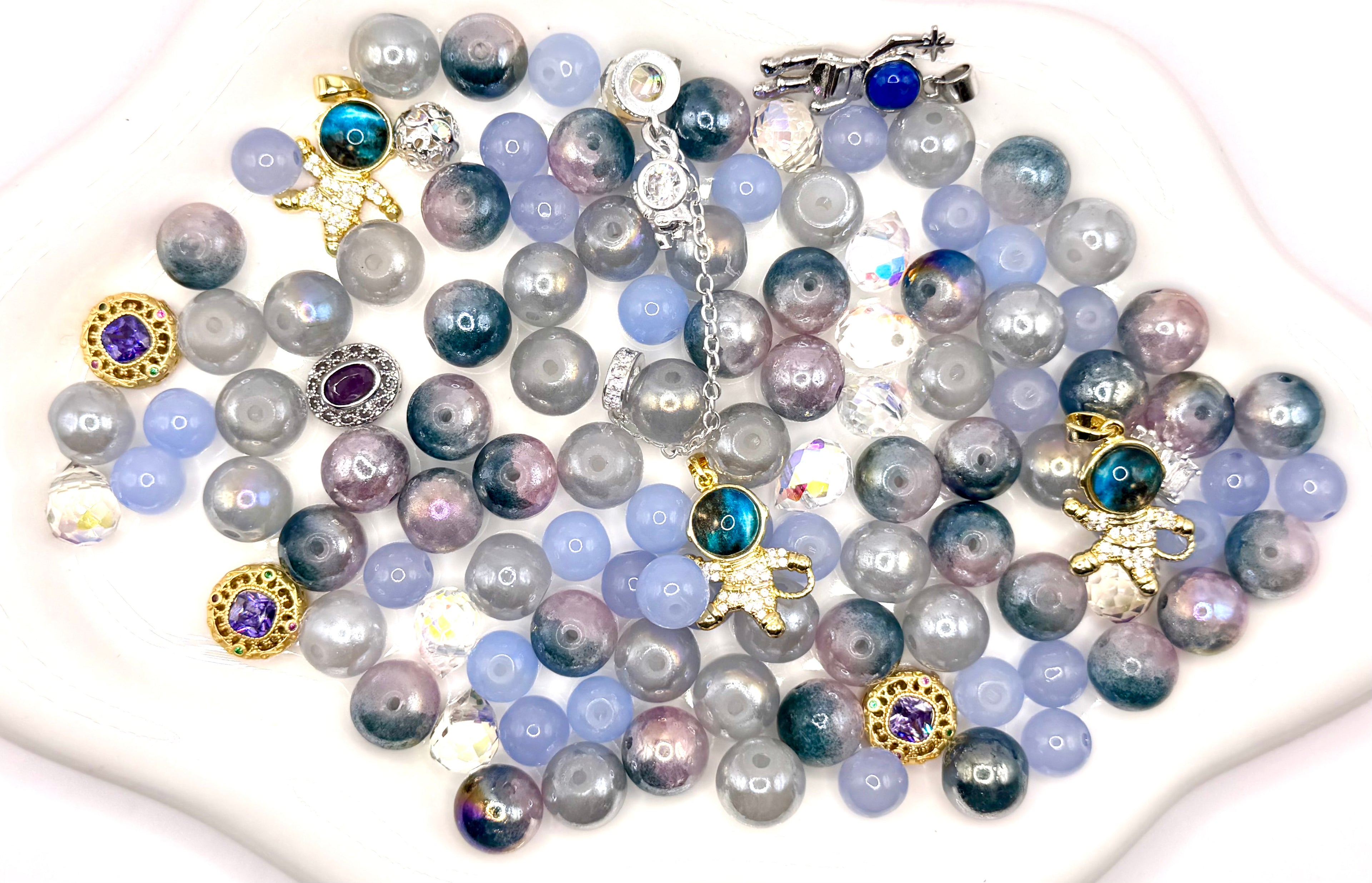 $18.49 High Quality Glass Beads and Charms for DIY Beading Jewelry, Accessories and other DIY Projects such as Sun-catchers and Car Hangers Beaded Edge