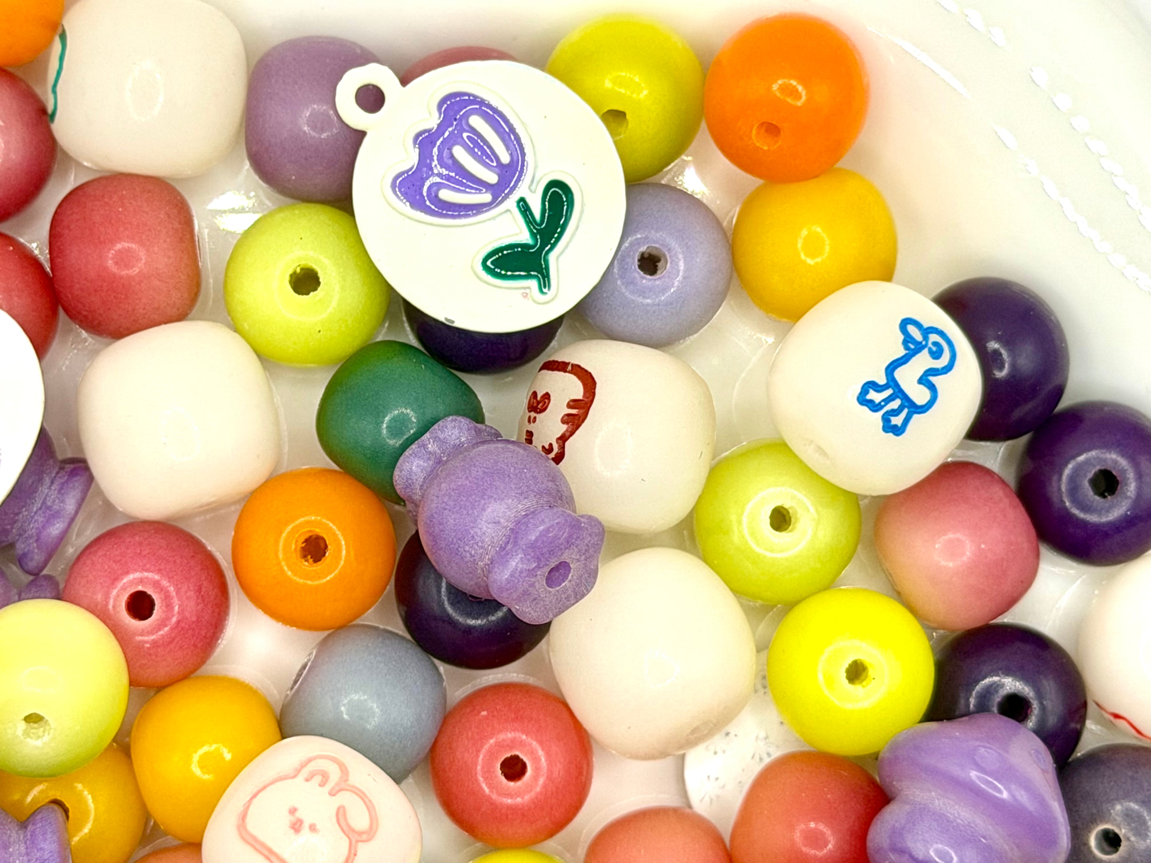 Bodhi Candy  (New) High Quality Natural Bodhi Beads and Charms for DIY Beading Jewelry, Phone Accessories Keychains and other DIY Projects such as Sun-catchers and Car Hangers