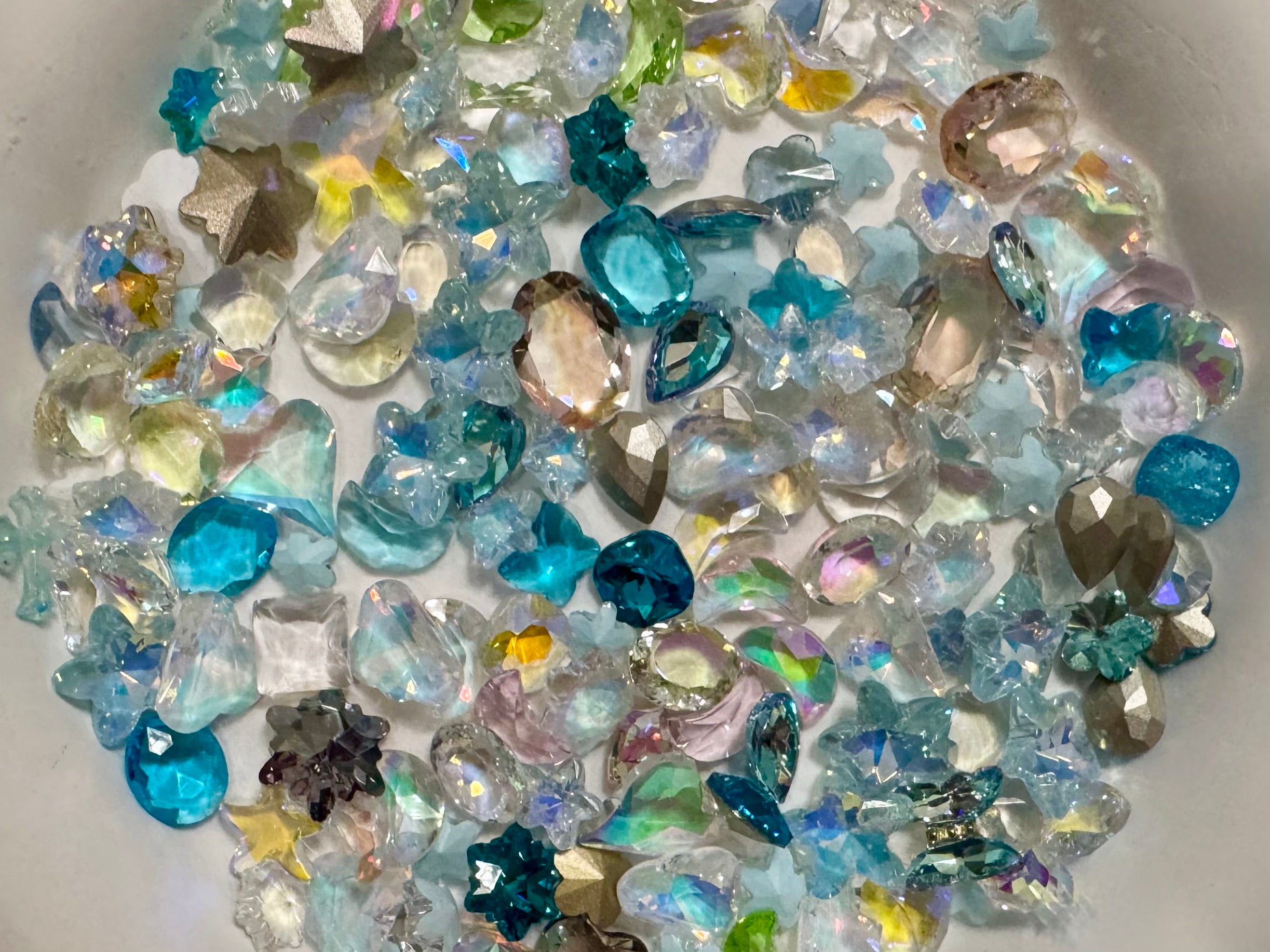 Glass and Resin Nail and mini charms for Nails and other DIY