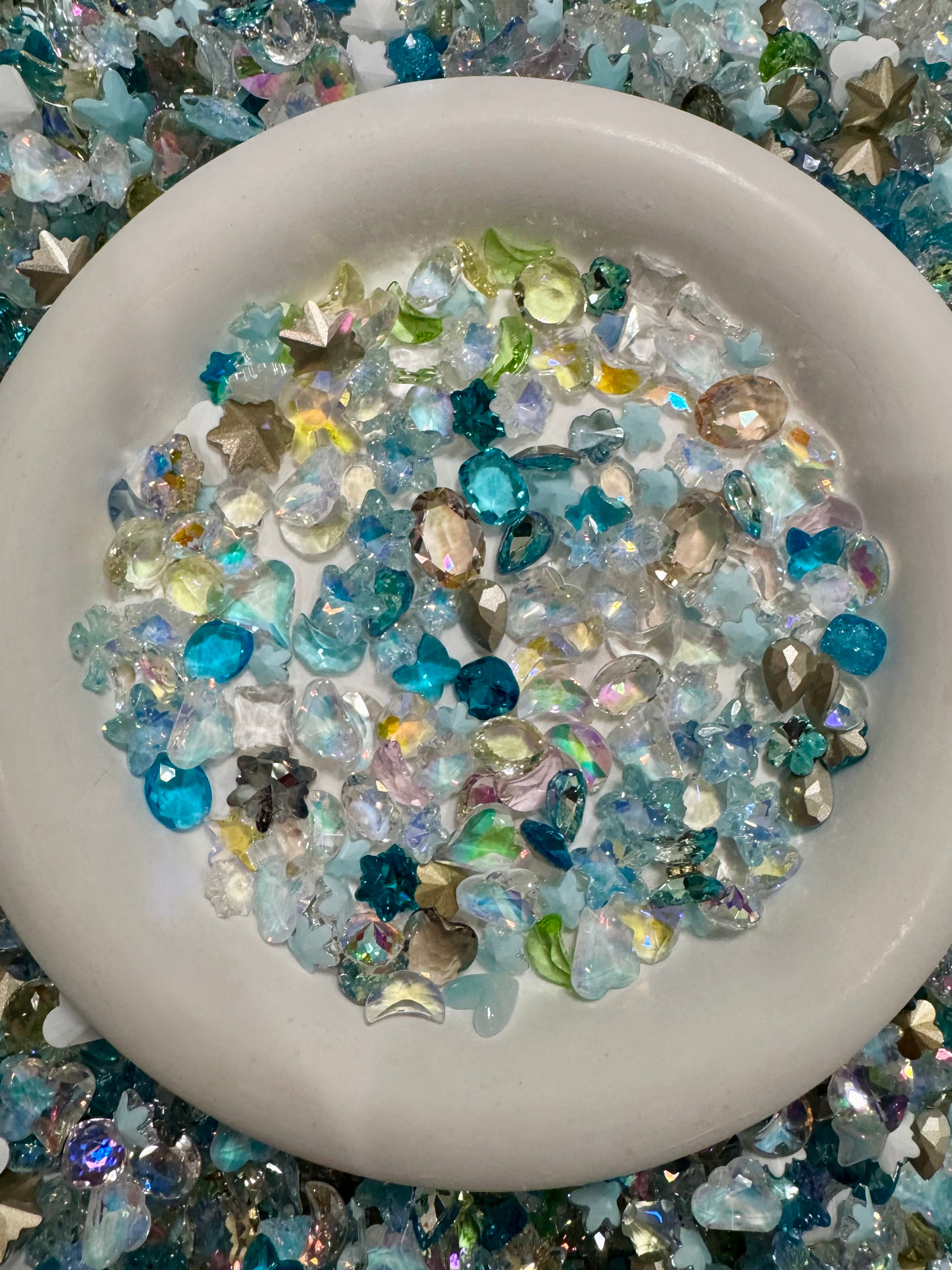 Glass and Resin Nail and mini charms for Nails and other DIY